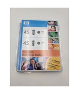 HP 45 Black Twin-Pack Genuink Ink Cartridges EXP date 2008 - $21.99