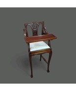 Vintage High Chair Chippendale Style  Mahogany Excellent Condition - $5,434.86 MXN