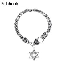 Fishhook Jewish Bracelet Star of David Supernatural Talisman Pendant Strong Anti - £9.73 GBP