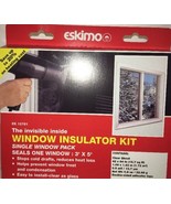 ESKIMO WINDOW INSULATOR KIT 3&#39; X 5&#39;-STOPS DRAFTS/REDUCES HEAT LOSS-SHIPS... - $8.79