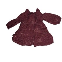 Cat And Jack Baby Girl Dress Color Purple With Gold Stripes Size 12 Months Old - £7.56 GBP