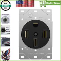 Black 50 Amp NEMA 14-50R Receptacle for RVs &amp; Electric Vehicles, Easy Setup - $350.61 MXN