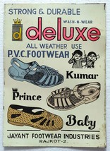Deluxe All Weather PVC Footwear Vintage Original Advertising Litho Tin Sign - $59.99