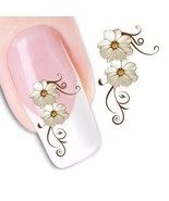 Nail Art Water Transfer Stickers Cat Flower Rose Decals Full Decals Nail... - $2.99