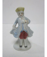 VINTAGE OCCUPIED JAPAN PORCELAIN SMALL FIGURINE COLONIAL MAN STANDING - £7.98 GBP