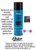 Oster 5in1 SPRAY COOLANT Cleans LUBE Disinfects*MAKES CLIPPER BLADES LAS... - $40.32