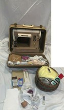 Working Vintage 1955 Singer Sewing Machine 301A With Petal Button Holer And More - £249.27 GBP