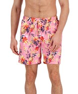 Club Room Men&#39;s Tropical 7&quot; Swim Shorts Pink Rose-XL - $20.36 CAD