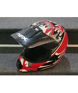 AFX Motocross Dirt bike motorcycle full helmet FX-8 Size Medium Red Blac... - $69.25