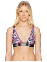 Guess Womens  Butterfly Print Triangle Bikini Top, Size Large - £15.82 GBP