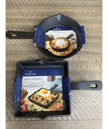 Two Crofton Mini Iron Skillet Iron Griddle 6&quot; NEW - $20.36 CAD