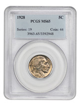 1928 5C PCGS MS65 - £299.65 GBP