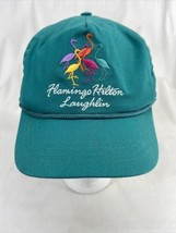 Vintage Flamingo Hilton Laughlin Green Nylon Cap SnapBack Trucker Hat Ca... - $17.91