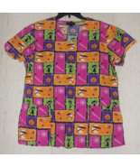 EXCELLENT ZOE + CHLOE &quot;BOOooo&quot; NOVELTY HALLOWEEN SCRUBS TOP  SIZE L - $31.79 CAD