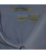 L.L. BEAN MEN&#39;S LS WRINKLE RESISTANT BLUE PINSTRIPE 100% COTTON SHIRT-L-... - $334.67 MXN