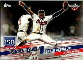 2019 Topps Opening Day 150 Years Of Fun #YOF24 Ronald Acuna Jr. Atlanta Braves - £0.69 GBP