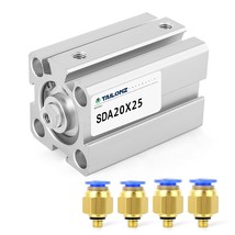 Tailonz Pneumatic 20Mm Bore 25Mm Stroke Pneumatic Small Thin Cylinder, 25 - $38.99