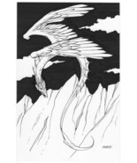 Original RPG Art by Fred &quot;Phred&quot; Rawles; Dragon in Flight Fantasy - $108.25 CAD