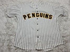 Pittsburgh Penguins Majestic Baseball XL Jersey NHL Stitched VTG USA Pinstripes - £28.92 GBP