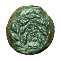 Ancient Greek Coin Himera Sicily AE16mm Nymph / Six Pellets In Wreath 03143 - $35.99