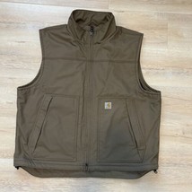 Carhartt Mens Sleeveless Jacket 3M Quick Duck Full Zip Size XXL - £57.80 GBP