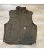 Carhartt Mens Sleeveless Jacket 3M Quick Duck Full Zip Size XXL - £57.27 GBP