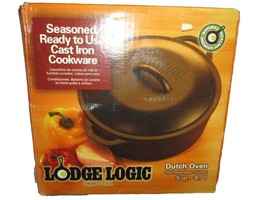 Lodge Logic Cookware Cast Iron Dutch Oven With Lid 5 Quart Black L8DOL3 - £77.23 GBP