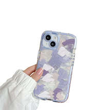 Anymob iPhone Gray Graffiti Oil Painting Phone Case Luminous Shockproof Soft  - £23.09 GBP