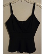 Mi Ami Womens Small Black Peplum Cami Top Spaghetti Strap Sleeveless - €13,58 EUR