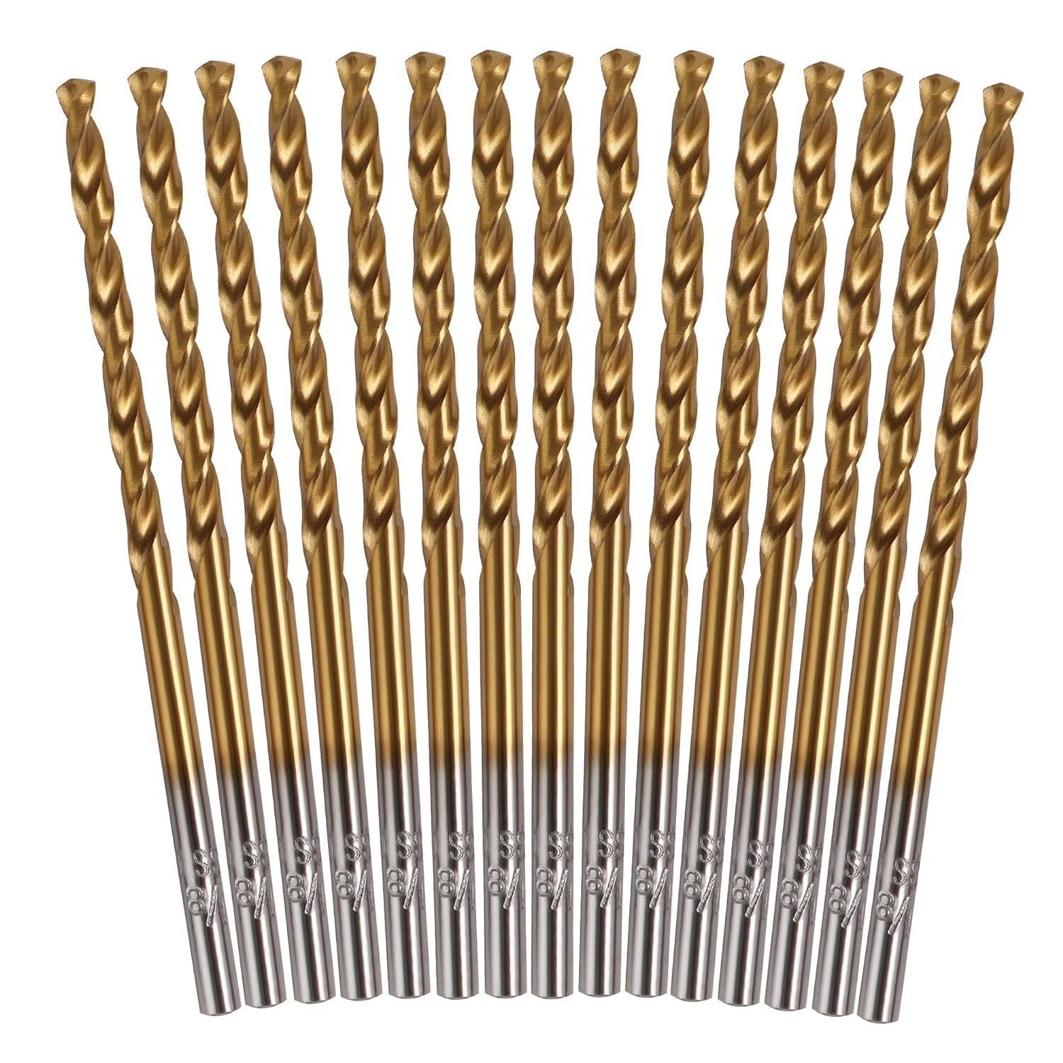 Mulwark M35 15 Piece Cobalt Drill Bit Set - Titanium Nitride Coated, 1/8... - $28.99