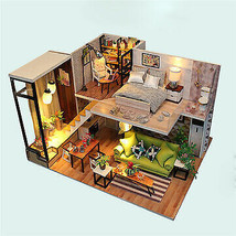 Multi-style 3D Wooden DIY Assembly Mini Doll House Miniature with Furniture Educ - £55.47 GBP
