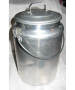 Milk/Cream or Lunch Pail w/ Lid & Swing Handle-Aluminum-Great Northern Co-USA - $366.93 MXN
