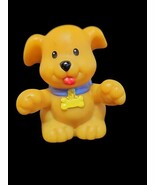 Fisher Price Current Little People VTG 2003 Brown Dog Blue Collar Farm A... - $16.77 CAD