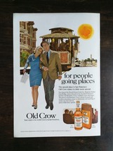 Vintage 1969 Old Crow Kentucky Bourbon Whiskey Full Page Original Ad 324 - £5.42 GBP