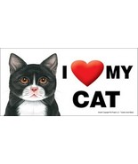 I (Heart) Love my CAT Tuxedo Full Color Car Fridge Magnet 4x8 Waterproof... - £5.31 GBP