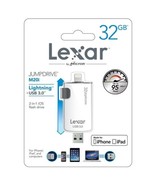 Lexar 32GB 2-in-1 IOS Lightning JumpDrive M20i USB 3.0 Flash Drive - £15.57 GBP