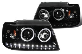 Country Coach Inspire 2004 2005 Black Projector Led Headlights Head Lights Lamp - £275.18 GBP
