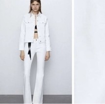NWT. Zara White Tailored Denim Collared Jacket. Size S - £26.16 GBP