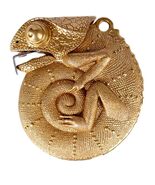 Premium Brass Chameleon Measuring Tape Keychain  Handcrafted Animal-Inspired ED - $399.00