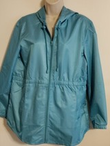 Blair Windbreaker Jacket Medium Hood Pockets Zipper Drawstring - $14.70