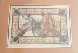 Equine Pair-Gorgeous Counted Cross Stitch Kit-Dimensions Gold Collection... - $9.99