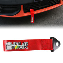 Universal DOMO JDM AS FCK Red Racing Drift Rally Car Towing Strap Belt Hook - £7.18 GBP