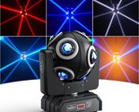 Sound Activated Moving Head Beam Light, 8 Leds Rgbw 360° Rotating, Dmx 5... - £203.57 GBP