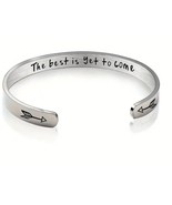 Inspirational Bracelet ~ &quot;The best is yet to come&quot; ~ Stainless Steel ~ B... - $454.94 MXN