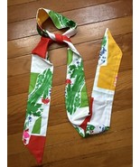 VTG MOD 60s 70s Abstract Scarf Belt Hair Wrap Green Red Yellow Blue Pink... - $580.95 MXN