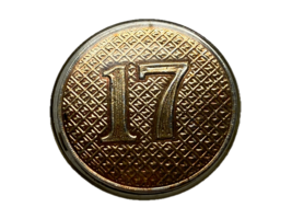 WWII, 17th REGIMENT, NEW YORK NATIONAL GUARD, PLASTIC COLLAR DISK, ENLISTED - £11.28 GBP