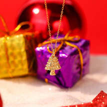Christmas Tree Necklace Christmas Ornaments - £12.11 GBP
