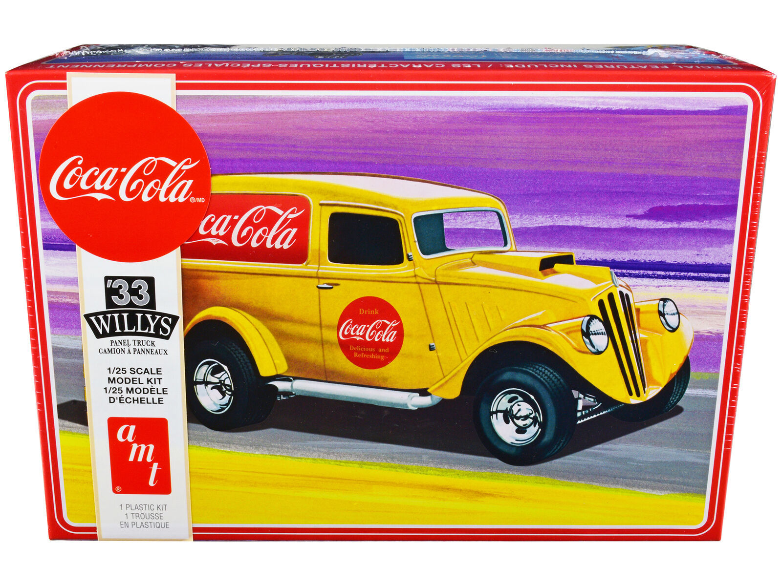 Skill 2 Model Kit 1933 Willys Panel Truck Coca-Cola 1/25 Scale Model AMT - $49.35