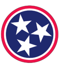 Tennessee Flag Circle Stars Bumper Stickers Made in USA 2.5&quot; 12 Pack - £18.50 GBP