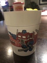 Vtg Transformers G1 Plastic Beverage Cups - Optimus Prime - Bounce / Coast - £5.53 GBP